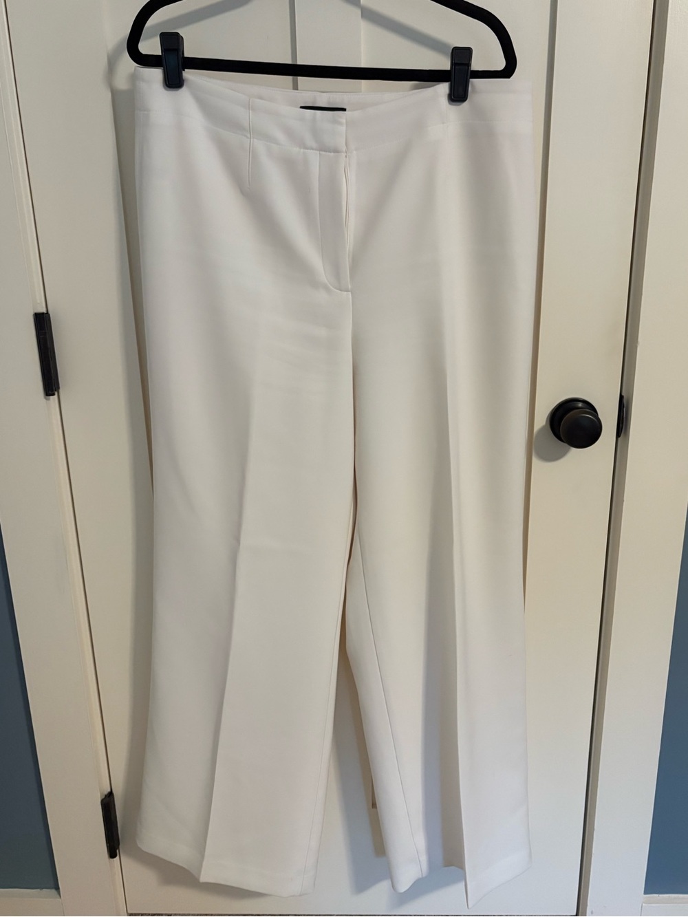 Ann Taylor White Wide-Leg Dress Pants
